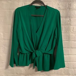 Emerald Green Topshop Blouse